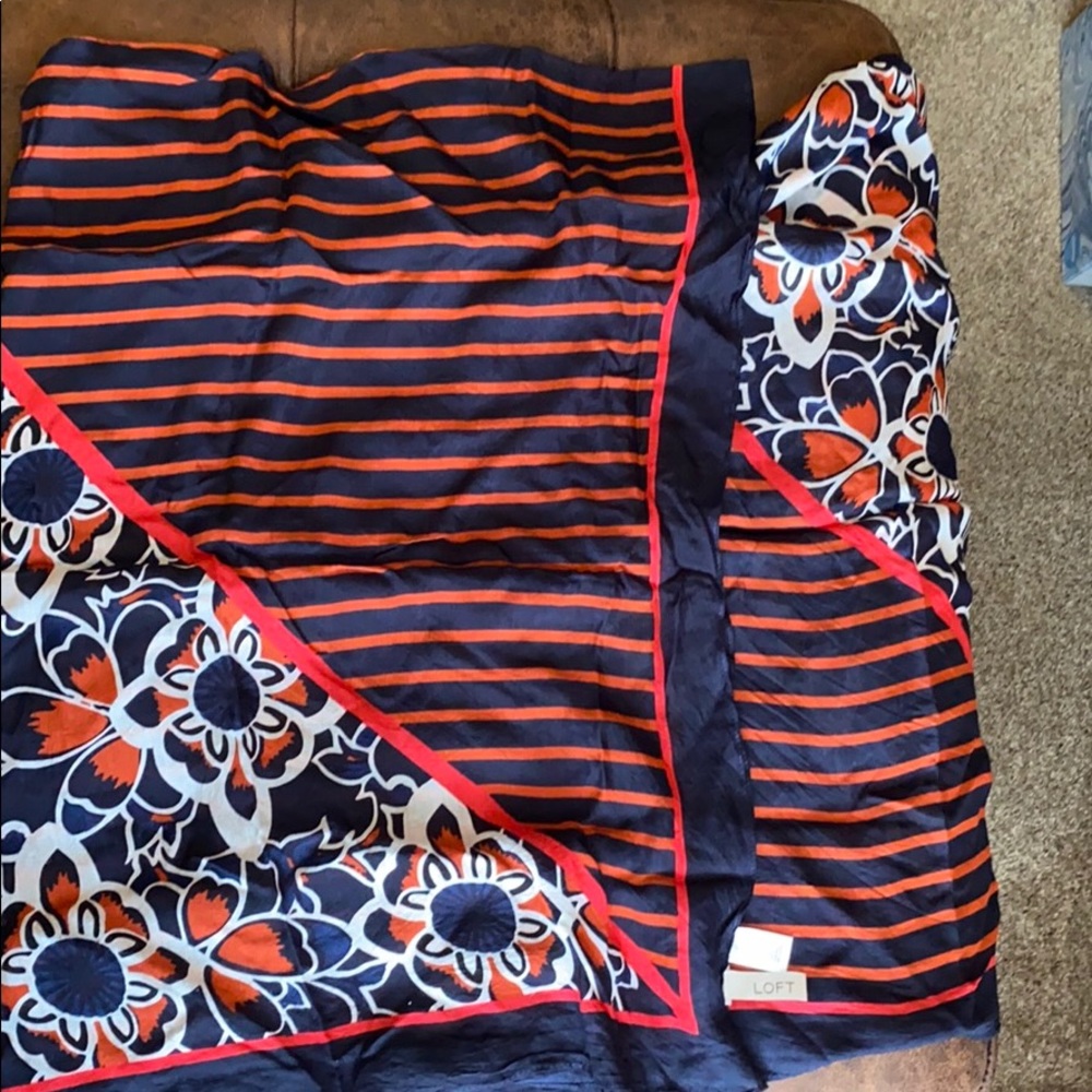 LOFT patterned Scarf navy/Red